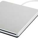 Oulin External CD DVD Drive USB C CD DVD Burner/Writer Slim Portable Slot in CD DVD Reader for MacBook Pro/Air/Mac/Laptop/Windows10 (Sliver)