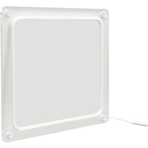 FixtureDisplays 12 X 12" Square Sign Light with LED Logo Block Signage Blank Panel, Ready for Customization Lighting Solution, Stand-Off Hardware 10195-With Hole-NPF