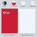 Rosmonde Steno Pads Spiral 6x9 12 Pack, Gregg Ruled Steno Pad, Assorted Colors, 80 Sheets (160 Pages) Long Lasting, Bulk B2B Value Pack, Bulk Steno Notebooks Top Spiral Steno Book for Office & Home