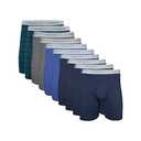 Gildan Men's Underwear Boxer Briefs, Multipack, Mixed Navy (9-pack), Large
