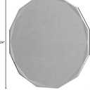MUAUSU Frameless Scalloped Wall Mirror for Bathroom - Round 24'' X 24'' X 1" Beveled Edge Frameless Bathroom Mirror