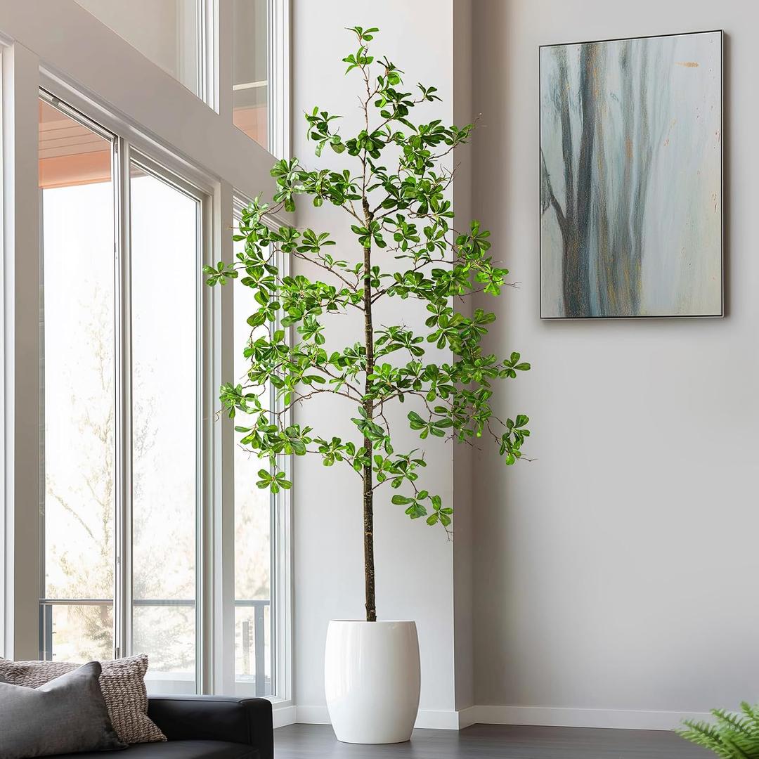 Erimda Faux Black Olive Tree 6ft, Faux Plants Indoor Large Tall Tree Artificial Shady Lady Tree with Natural Wood Trunk & Realistic Leaves, Fake Olive Plant for Home Office Indoor Decor