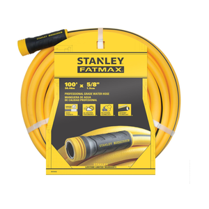 Stanley FATMAX Professional Grade Garden Hose, 100 Feet x 5/8 Inch, Yellow, 500 PSI