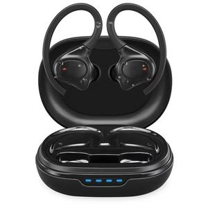 iLive Wireless On Ear Earbuds with Charging Case, Black