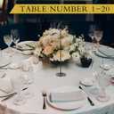 Therwen 20 Pcs Metal Table Numbers 1-20 Table Numbers for Wedding Reception 12 Inch Stainless Steel Party Desk Figure with Sturdy Holder Base for Banquet Wedding Party Event Catering(Black)