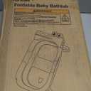 MoreFeel Collapsible Baby Bathtub for Newborn with Thermometer & 1 Hooded Towel & 1 Soft Floating Cushion,Portable Travel Bathtub with Drain Hole, Durable Foldable Baby Tubs for Infants to Toddler (Beige)