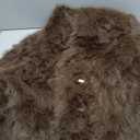 Wyeysyt Womens Faux Fur Coat Long Fluffy Shaggy Jacket Lapel Winter Furry Coats Fuzzy Outerwear (Large, Brown)