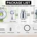 T13020 Chrome Replacement for Delta Classic 13/14 Series Single-Function Handle Trim Kit,Fit for Delta Shower Rough-in Valve R10000 Series (RP46074 Cartridge Included)