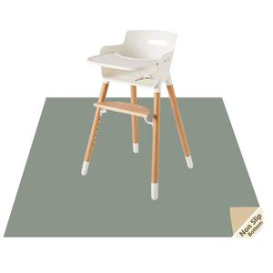 Splat Mat for Under High Chair/Arts/Crafts by CLCROBD, 51" Baby Anti-Slip Food Splash and Spill Mat for Eating Mess, Waterproof Floor Protector and Table Cloth (Gray) (Grey)