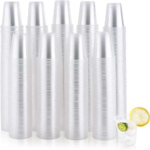100 5 oz Clear Plastic Cups,5 Ounce Disposable Cups for Picnic, BBQ, Travel, Halloween, Christmas Parties and Events