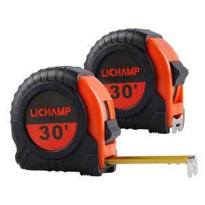 LICHAMP Tape Measure 30-Foot, 2 Pack Bulk Easy Read Measuring Tape Retractable Metric/Fractional, Measurement Tapes 29.5FT/9M by 1-Inch