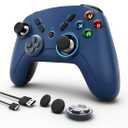 PC Wireless Controller, Bluetooth Gaming Controllers for Windows, Steam, Laptop, Tablet, iPad, Switch, and Smart TV, with Dual Vibration, 6-Axis Motion, Macro Keys, Turbo Button, LED Backlight