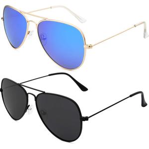 livho Sunglasses for Men Women Aviator Polarized Metal Mirror UV 400 Lens Protection