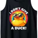 I Don't Give A Duck Lover Funny Duck Owner Rude I Love Duck Tank Top Size M