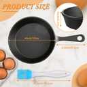 Remerry 70 Sets Mini Cast Iron Skillet 4 Inches Nonstick Black Pan