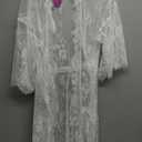 Avidlove Women's Lace Kimono Robe Babydoll Lingerie Mesh Nightgown S-5XL (Large, 1white)