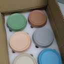 DRKIO 16 Oz Overnight Oats Containers with Lids - 6 Pack Glass Storage Jars with Airtight Lids Wide Mouth Mason Food Jars Great for Meal Prep Salad Chia Pudding Snacks Yogurt Sugar Spice Cereal