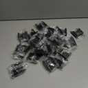 50-Pack Cabinet Hinges, 1/2 Inch Overlay, Satin Nickel Semi-Concealed, Self-Closing, Face Mount (Black)