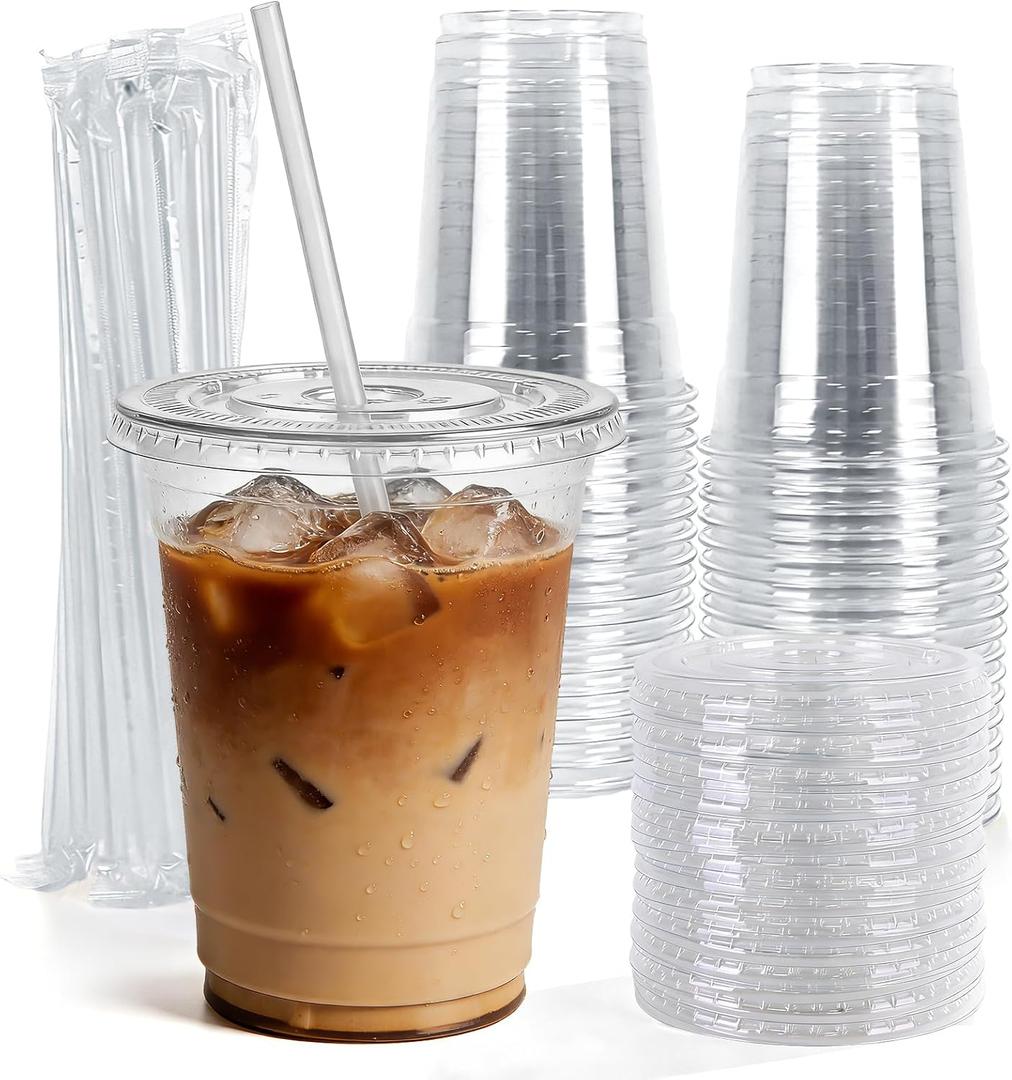 Astomi 12 oz Disposable Plastic Cups, BPA-Free, 200 Packs