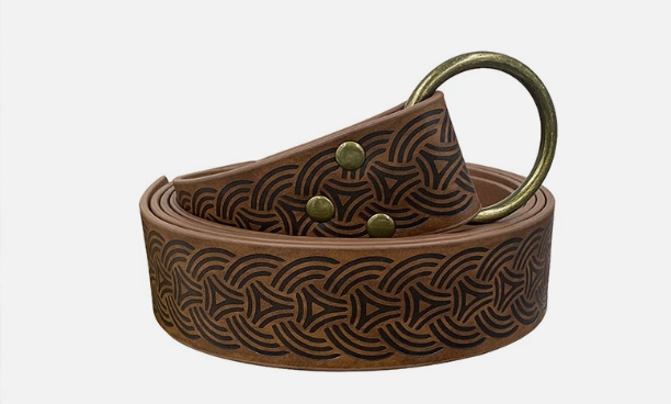 Medieval Waist Brown belt with accessory 64 x 1.8 in