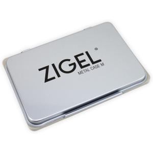 Metal Case Stamp Pad Medium Size, Black Color - Size: 3" x 4" - Choose from 15 Ink Colors