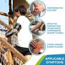 Komzer Hinged Elbow Brace for Post-Op Recovery, Adjustable ROM Elbow Immobilizer with 0-120 Flexion Control for Fracture, Tennis Elbow, Ligament Tear Rehabilitation, Adult Right Arm Support with Detachable Sling (Black)