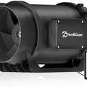 Hon&Guan Inline Duct Fan 469 CFM, 6 inch inline fan with Variable Speed Controller EC Motor, 6 inch Duct Fan for Heating Cooling Booster, Grow Tents, Hydroponics.
