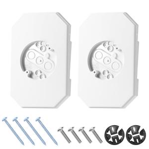 2 Pack Vinyl Siding Mounting Blocks, 8141DBL Vinyl Siding Light Mounting Block with Built-in Electrical Box, Outdoor Mounting Plate kit for 1/2 inch Double