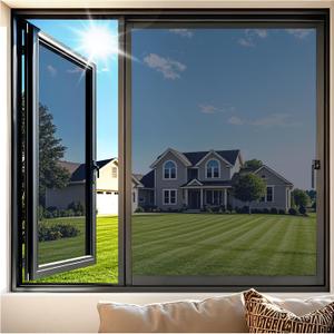 Coavas Window Tinting Film for Home: Reflective Sun Blocking, One Way Film, Heat Control Tint, No Glue Anti Glare Privacy See Out Not in (45.2x157.5Inch), Silver Black