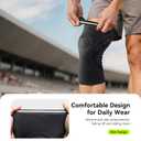 2 x Knee Brace for Men & Women, Compression Knee Sleeve with Patella Gel Pad & Side Stabilizers, Knee Support for Running, Workout, Knee Pain Relief, Meniscus Tear, Arthritis, ACL, Injury Recovery (Black, Large)