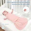 ZIGJOY Sleep Sack Swaddle 1.0 Tog Baby Wearable Blanket 100% Cotton Baby Swaddle Blanket for Newborns 6-12 Months Ocean&Pink