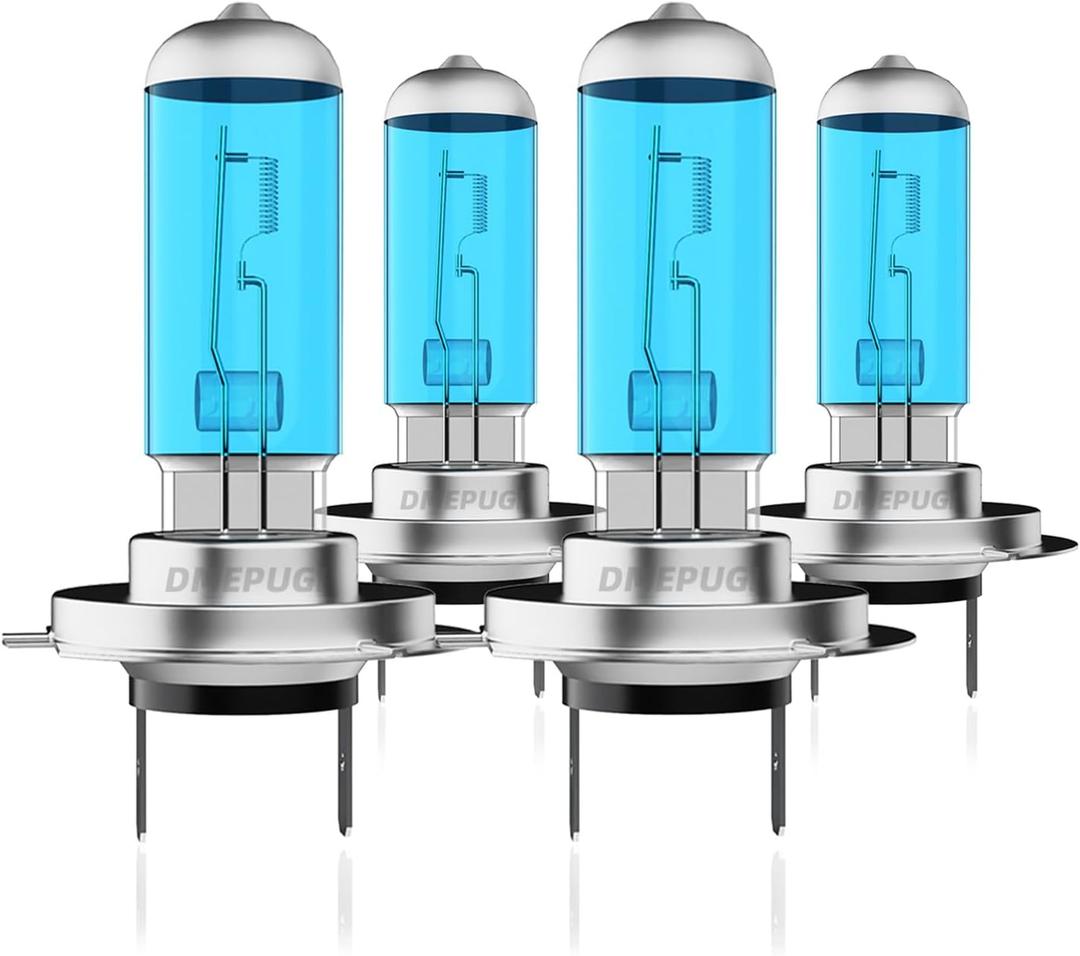 Compatible with Kia Sorento 2014-2018 Halogen Headlight Bulbs,H7 High Beam + H7 Low Beam Combo,Bright Halogen Replacement Headlight Bulbs,Plug N Play,Pack of 4