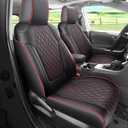 Rav4 Seat Covers Custom Fit for Toyota Rav4 Full Set Faux Leather Car Seat Covers Waterproof Full Coverage (Black Redline, Gas Model 2019-2025 LE/XLE/Premium/Limited)