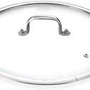 Stainless Steel Glass Lid for 13 Inch Pans and Pots, Tempered Cover for Cooking Pans, Dishwasher & Over Safe 33 cm