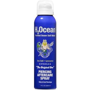 H2Ocean Piercing Aftercare Spray and Keloid Bump Removal– Sea Salt Spray for Body and Facial Piercings – Ear, Nose, Navel, Oral & Body Piercing Cleaner, Aftercare Solution for New Piercings– 4oz