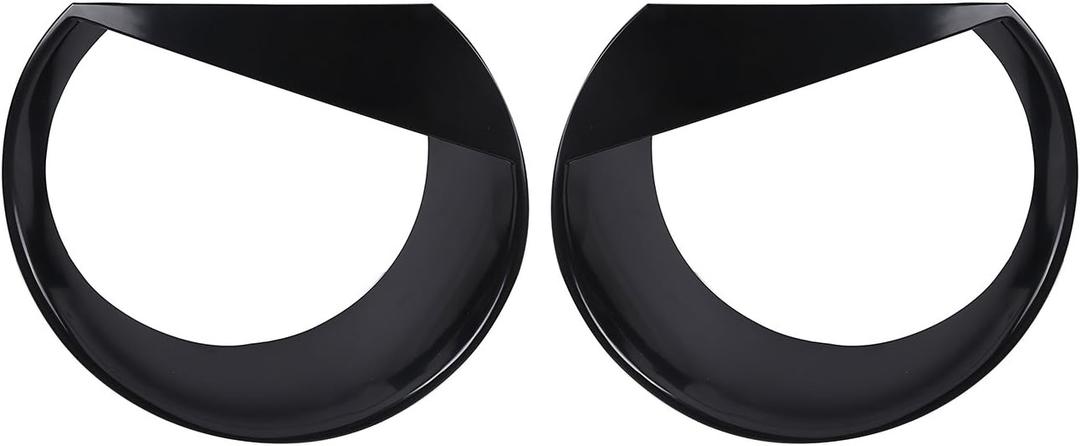 Hooke Road Black Headlight Bezels Cover for 2015 2016 2017 Jeep Renegade