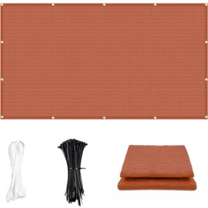 Cool Area Sun Shade Cloth with Grommets 35 FT Shade Panel Shade Tarp Screen Fabic for Outdoor Patio Pergola Cover Deck Garden, Terra Red (Customized)