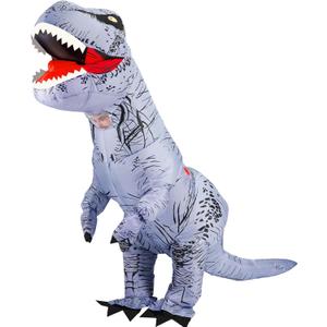 Inflatable Dinosaur Costume Kids, T-Rex Dinosaur Costume for Girls & Boys, Funny T-Rex Blow Up Costume for Halloween Dress & Party Cosplay (Grey)