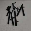 Haddockway Wooden Coat Rack Stand with 8 Hooks New Zealand Pine 3 Adjustable Coat Standing Tree Easy Assembly for Coats, Hats, Scarves and Handbags for Entryway, Hallway, Bedroom, Office (1 PC, Black)