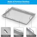 Stanbroil Stainless Steel Griddle Insert for Weber Spirit 300/400 Grills | Full-Size Cooking Surface, Fits Spirit 300 (2007-2024) Stainless Steel, 23.4" x 17.3" x 1.6"