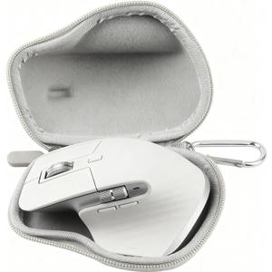 Hard Travel Storage Case Compatible with Logitech MX Master 4 / MX Master 3S / MX Master 3 / MX Matser 2S Advanced Mouse (Pale Grey)