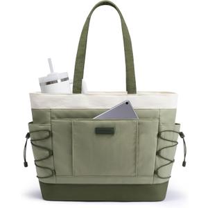 LOVEVOOK Tote Bag for Women, Puffer Tote Bag with Large Cup Holder, Lightweight Shoulder Bag Handbag for Travel, Work, Gym