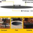 28" Fire Pit Lid Round Outdoor Fireplace Cover Lid Heat Resistant Flat Burner Pan Cover for Round Patio Fire Pit Prevent Sparks, Snuff Campfire