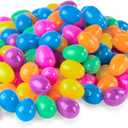 Super Z Outlet Fillable Easter Eggs with Hinge 2.5" Inch Bulk Colorful Bright Assorted Colors Plastic Easter Eggs, Perfect for Suprise Easter Bunny Egg Hunt - 72/144 Pack