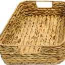 Wicker Baskets for Storage - Water Hyacinth Storage Baskets - Bathroom Storage Organizer - Bedroom Set – Medium Rattan Basket - Wick Baskets Storage - Wicker Basket Shelves - Laundry Basket by Mobyli