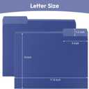 100-Pack Color File Folders, 1/3 Cut Tab, Letter Size Manilla Folder for School/Office/Classroom, Blue
