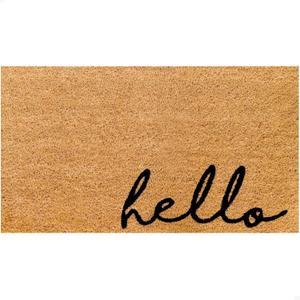 THEODORE MAGNUS Door Mat - Welcome Mat for Front Door with Non-Slip Backing - Durable Coir Doormat - Perfect for Outside Entrance and Entryway Matt - Outdoor/Indoor - Meet and Greet - 17" x 30" (Say Hello)
