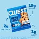 Quest Nutrition Chocolate Chip Protein Cookie, 15g Protein, 1g Sugar, 2g Net Carbs, Keto Friendly, High Protein, Low Carb; 12 Count (EXP 02/25/27)