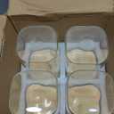 37oz(1.2Qt) Square Glass Storage Containers with Bamboo Lids  4 Pack Clear Food Airtight Glass Jars for Pantry Organizers and Storage, Kitchen Dry Food, Coffee, Sugar, Flour, Snacks, Spices