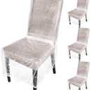 Remagr 4 Pcs Plastic Dining Chair Covers Protectors Clear Protector Waterproof Seat Cover, Fit W/21 x D/20 Inch